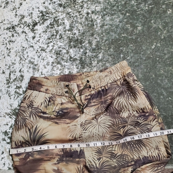 Guess Green Palm Print Jogger Pants - Picture 8 of 10